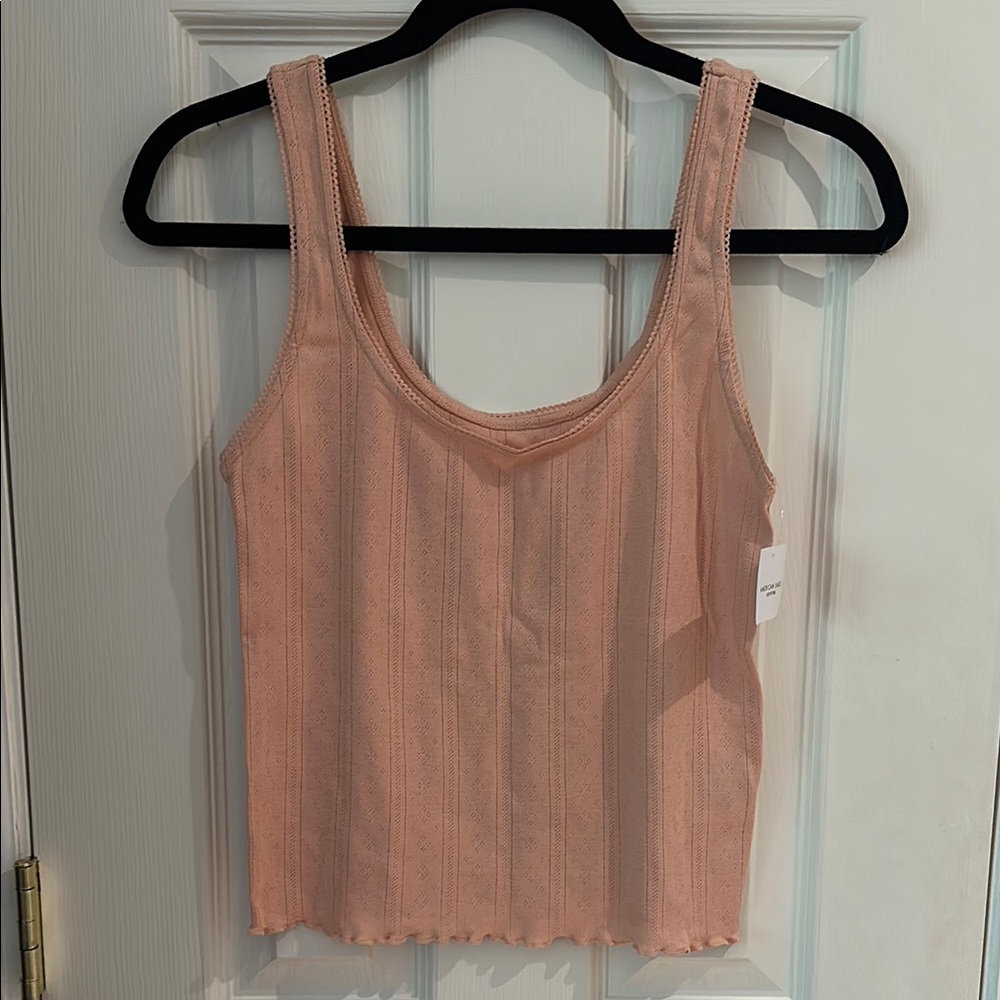 American Eagle Women's Pink Sleeveless Top—Size Medium